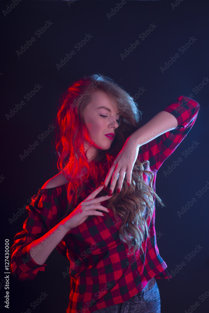 Stunning young model posing at studio Stunning young model posing at studio