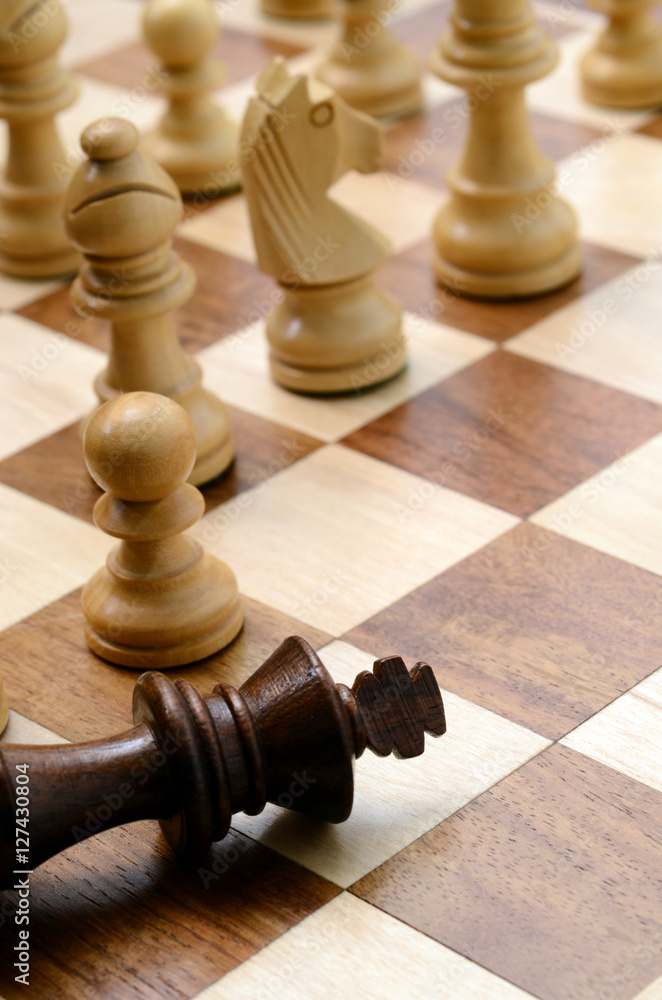 Chess pieces on chessboard Chess pieces on chessboard