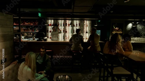 People at a bar.
 




