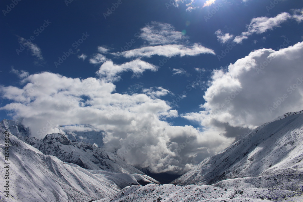 Trekking to Everest, near Lobuche vilalge