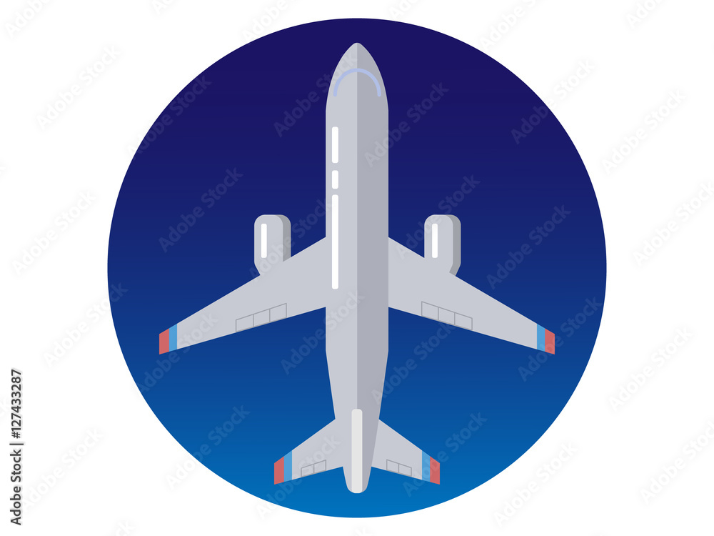 Airplane in the air vector illustration Airplane in the air vector illustration