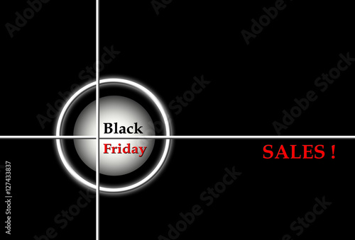 Black friday, punto de mira, objetivo, fondo negro, ofertas, descuentos, compras online, ventas photo