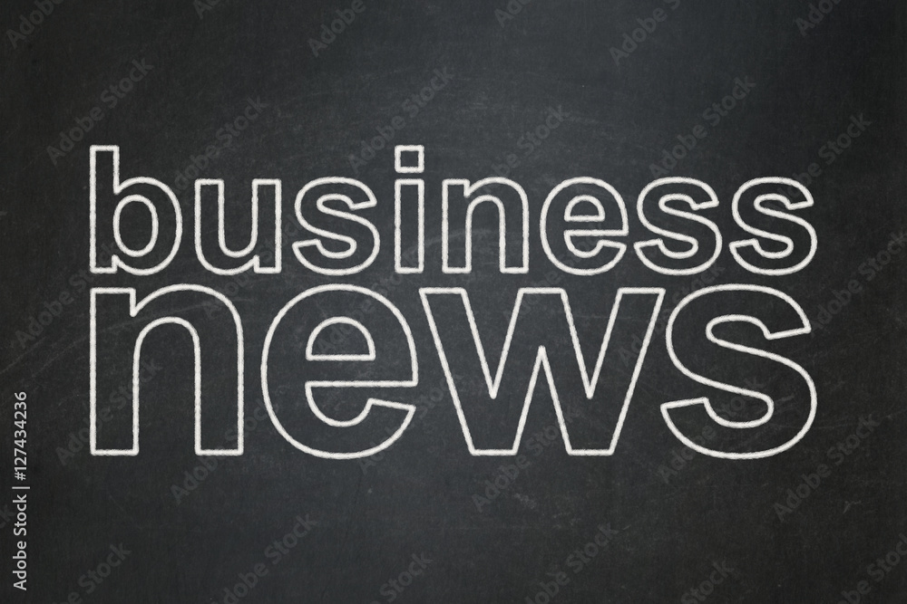 News concept: Business News on chalkboard background News concept: Business News on chalkboard background