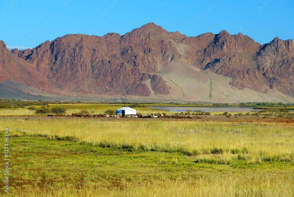 Mongol nomad yurt