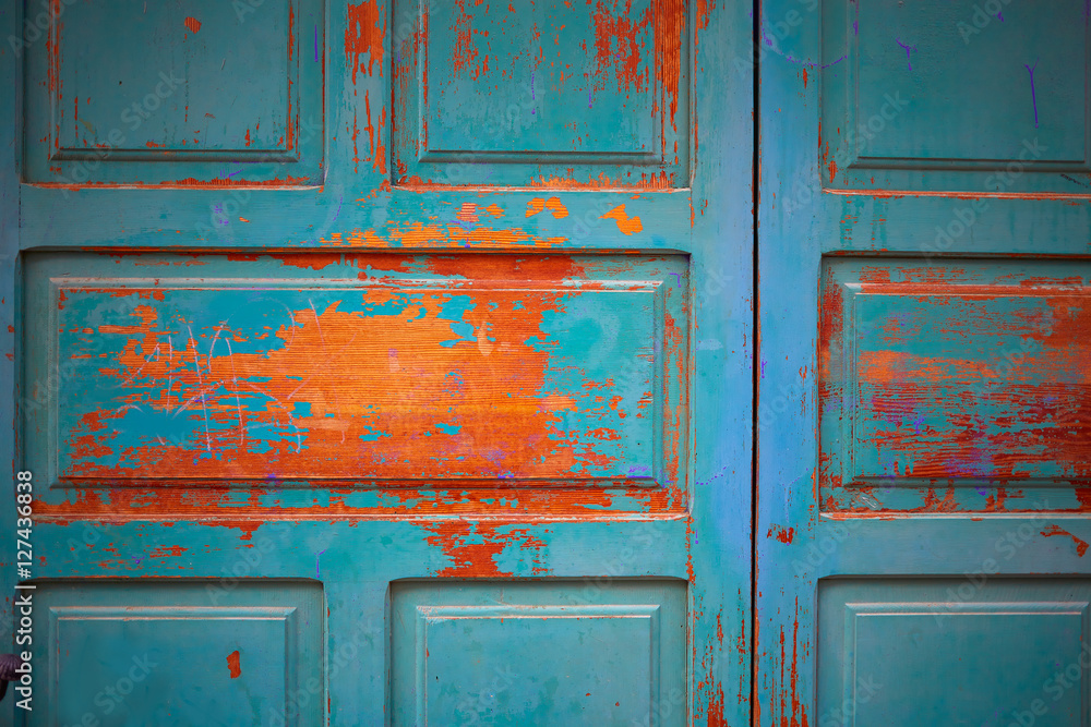 Zamora wooden door textures in Spain
