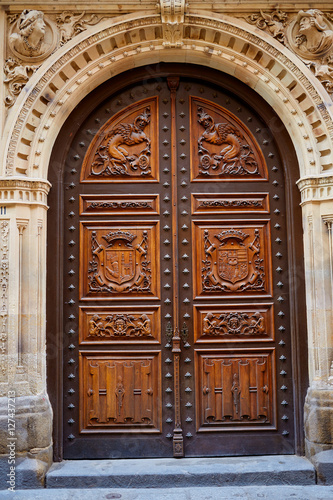 Zamora Diputacion wooden door in Spain