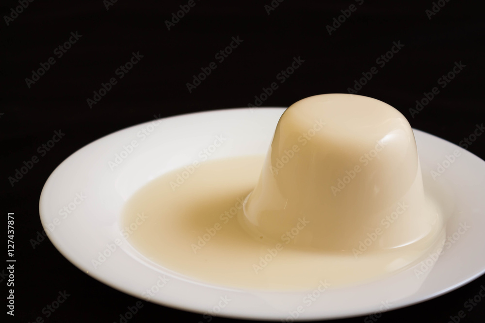 Panna cotta with strawberries Panna cotta with strawberries