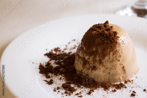 Wallpaper Mural Panna cotta topped with grated chocolate Torontodigital.ca