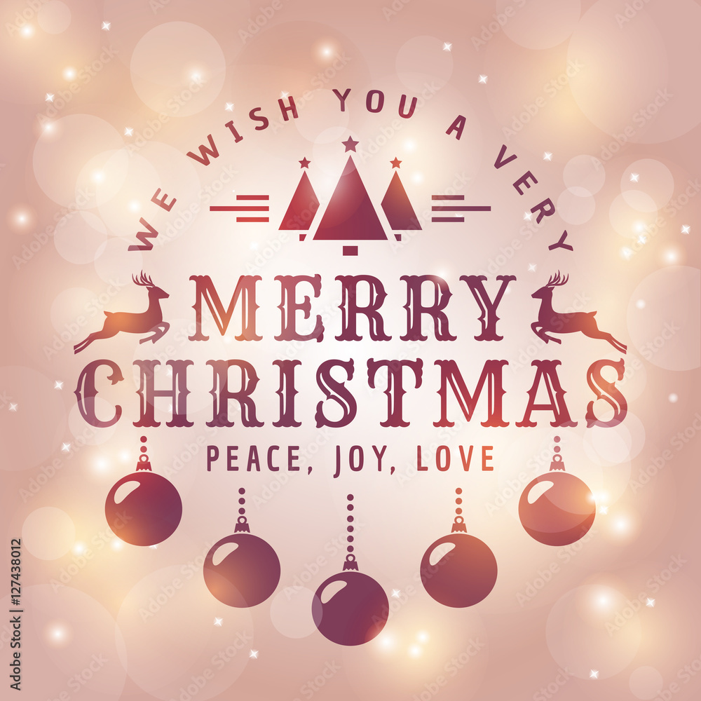 Naklejka premium Christmas greeting card.