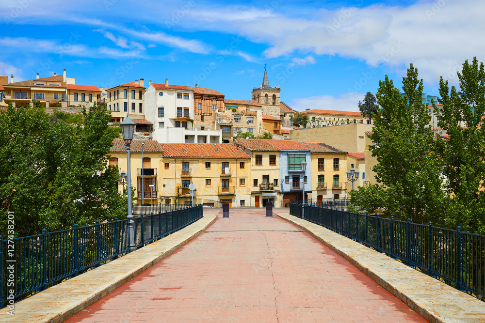 Zamora Puente de Piedra stone bridge on Duero Zamora Puente de Piedra stone bridge on Duero