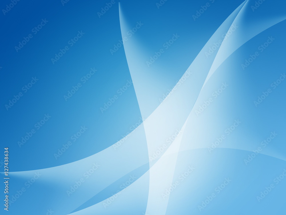Fototapeta premium Blue and White smooth twist light lines background