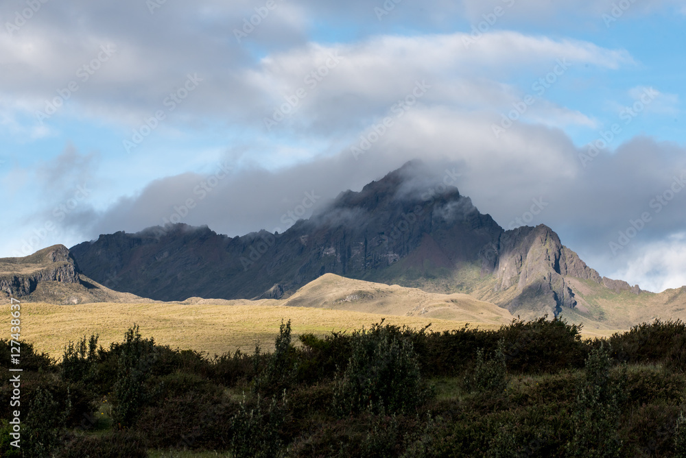 Fototapeta premium Volcano Cotopaxi National Park in Ecuador South America