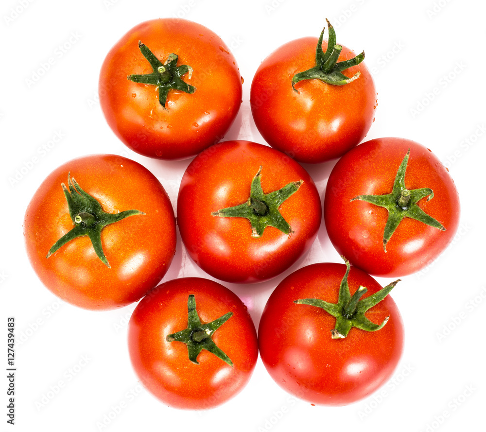 Fototapeta premium Red Tomatoes Isolated on a White Background