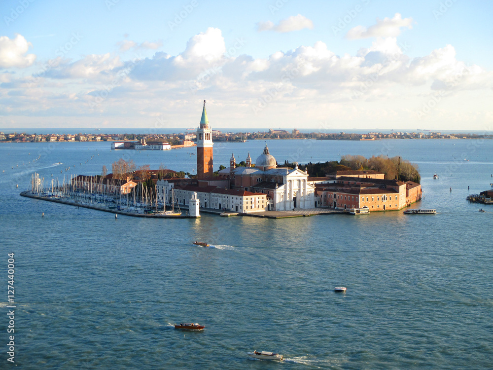 The Picturesque San Giorgio Maggiore Island in Venice of Italy The Picturesque San Giorgio Maggiore Island in Venice of Italy