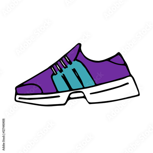  sneakers scetch. vector