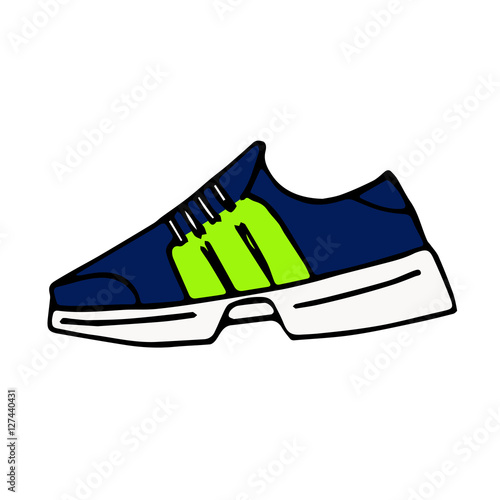 sneakers scetch. vector