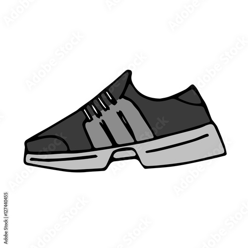  sneakers scetch. vector