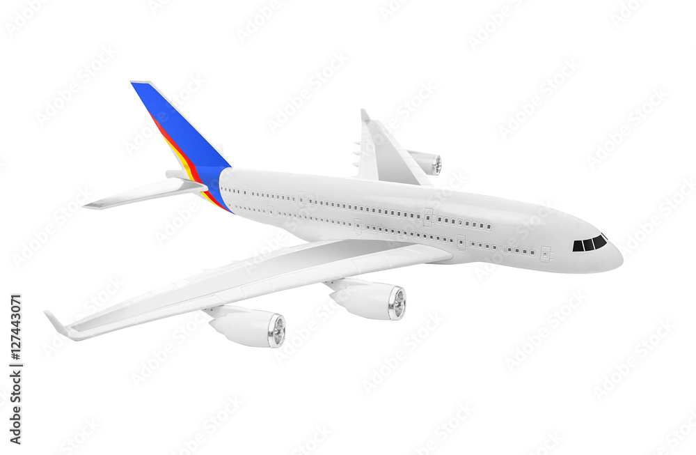 Airplane isolated on white background.