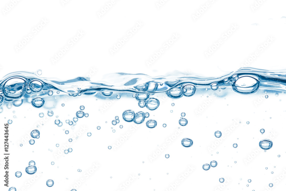 Water surface with regularly space bubbles under Water surface with regularly space bubbles under