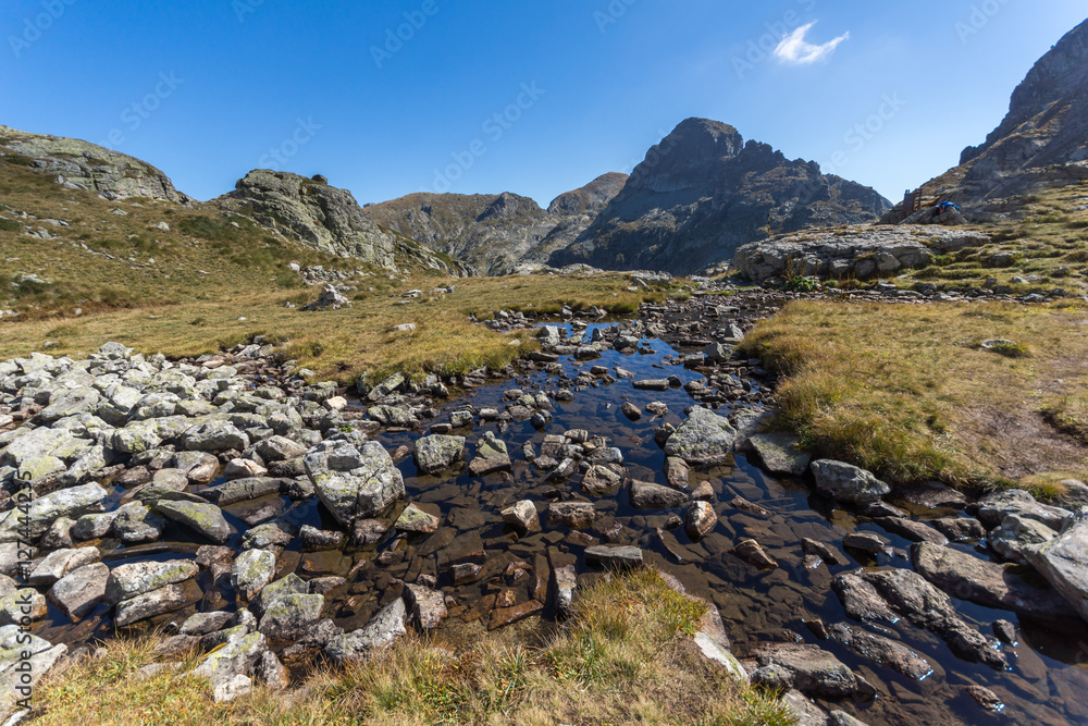 Amazing view of Orlovets peak from Elenski lakes, Rila Mountain, Bulgaria Amazing view of Orlovets peak from Elenski lakes, Rila Mountain, Bulgaria