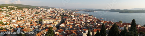 Panoramabild von von der Festung auf Sibenik