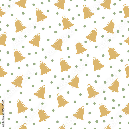 Christmas seamless pattern with bells