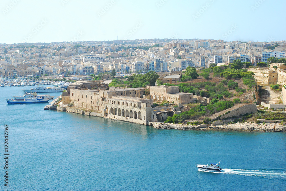 Valletta harbor view, the capital of Malta