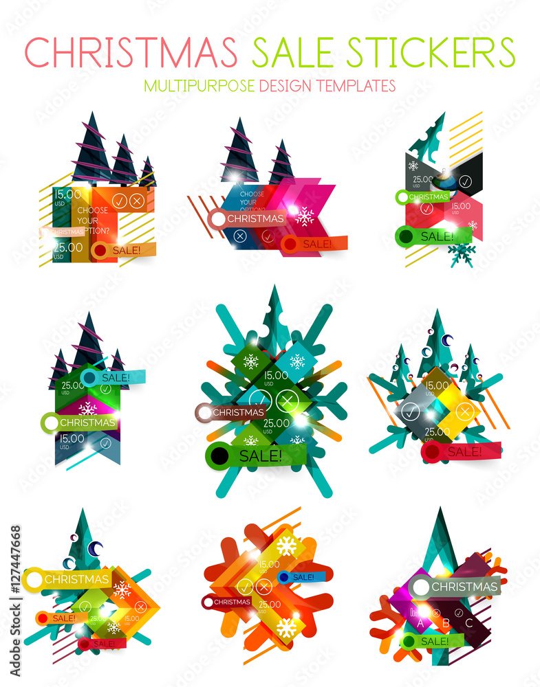 Christmas sale stickers and labels Christmas sale stickers and labels