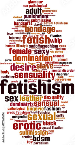 Fetishism word cloud concept. Vector illustration