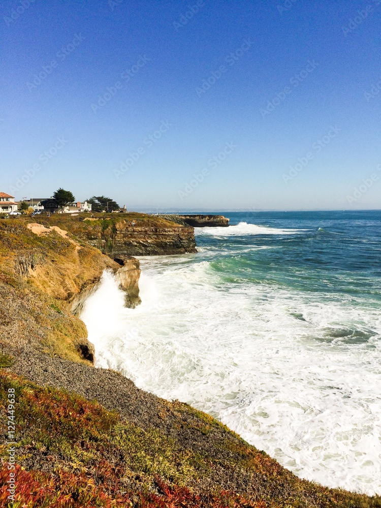 pacific ocean coastline at natural bridges in santa cruz pacific ocean coastline at natural bridges in santa cruz