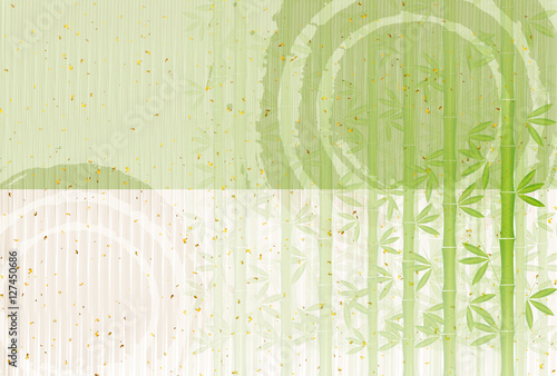 竹　和紙　年賀状　背景
