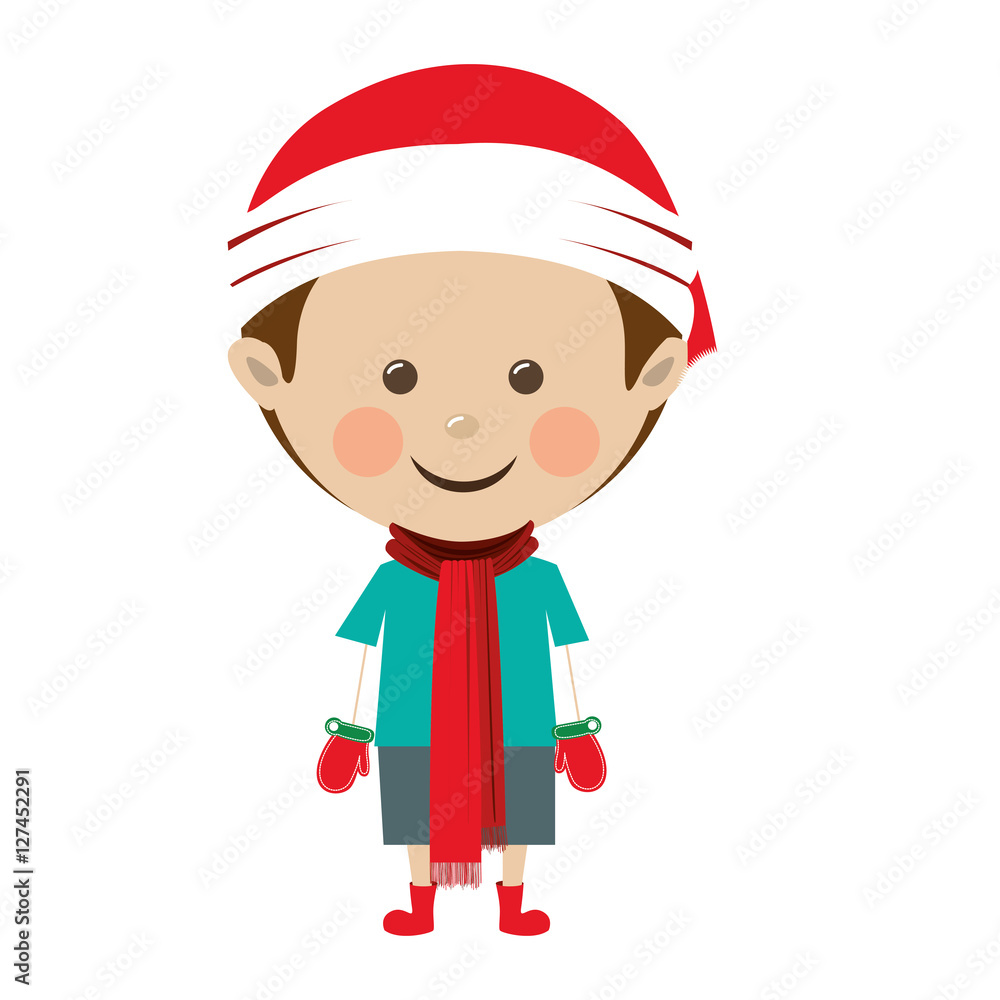 boy wearing christmas hat icon image vector illustration design boy wearing christmas hat icon image vector illustration design