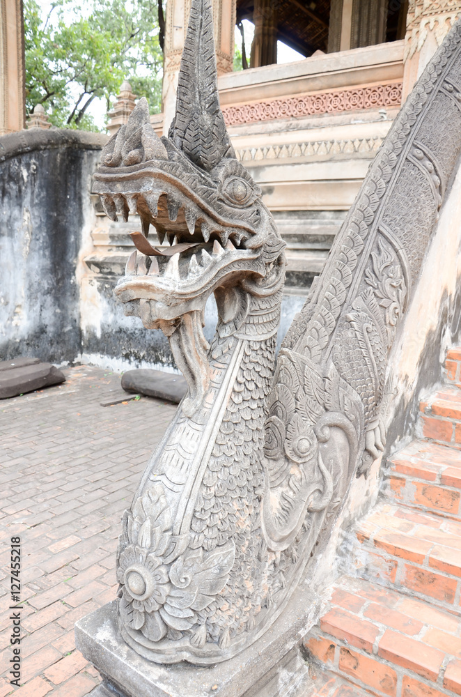 the Lao Dragon sculpture in Vientiane the Lao Dragon sculpture in Vientiane
