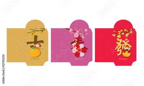 Lunar Chinese New Year Red Packet Design photo