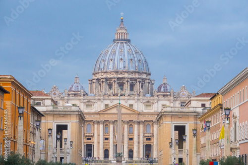 Vatican City in Rome - amazing view over St Peters Basilica