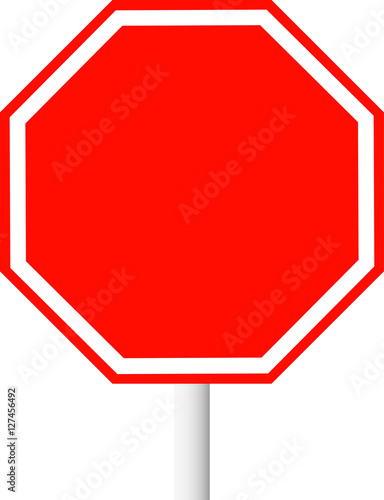 Blank Stop Sign - Vector