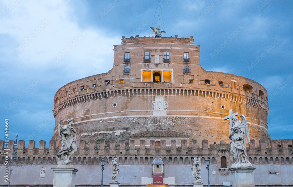 The famous Angels Castle in Rome - Castel Sant Angelo