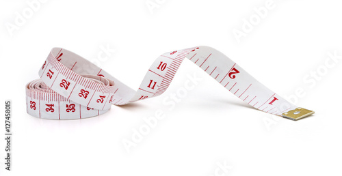 Measuring tape isolated on white background