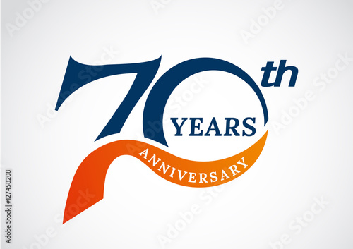 Template logo 70th anniversary years logo.-vector illustration photo
