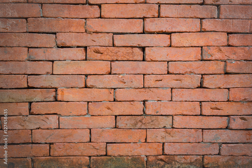 Obraz premium old red brick wall texture for background