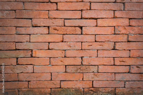 old red brick wall texture for background