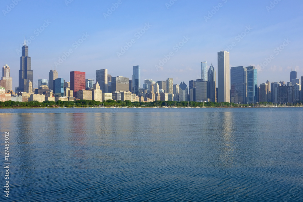 Naklejka premium Panoramę Chicago
