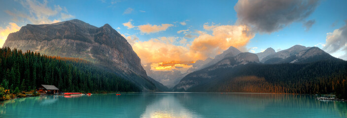 Acrylglasbilder Blau Banff National Park panorama  © rabbit75_fot