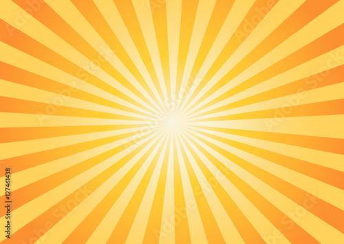 orange-yellow color burst background. -Vector illustration