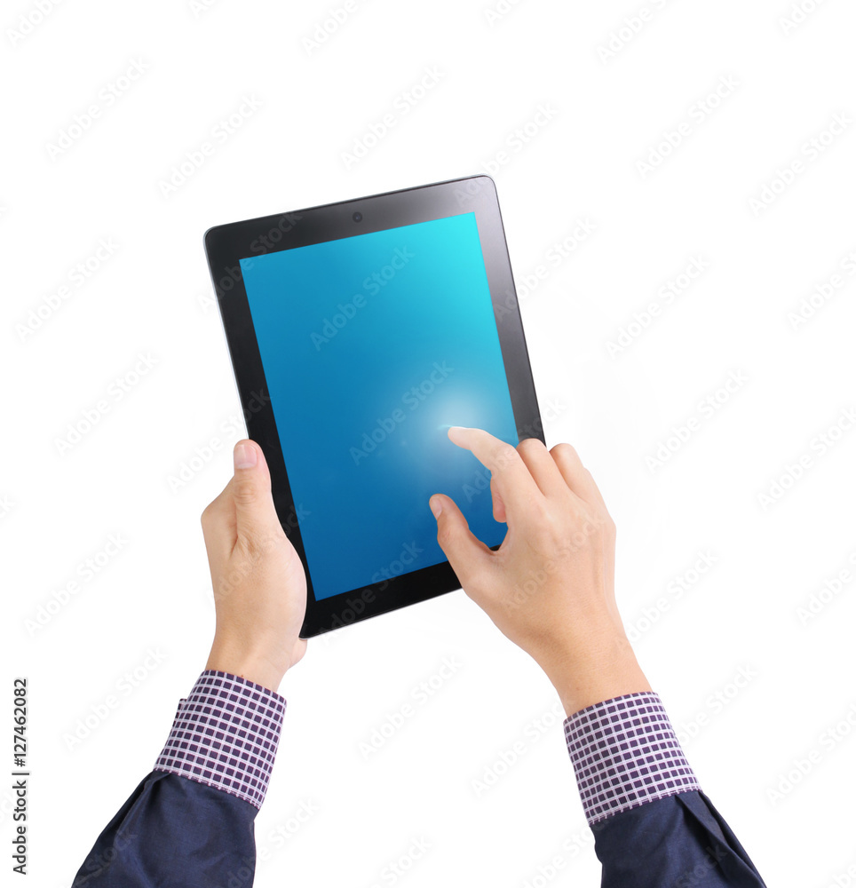 pointing on contemporary digital tablet pointing on contemporary digital tablet