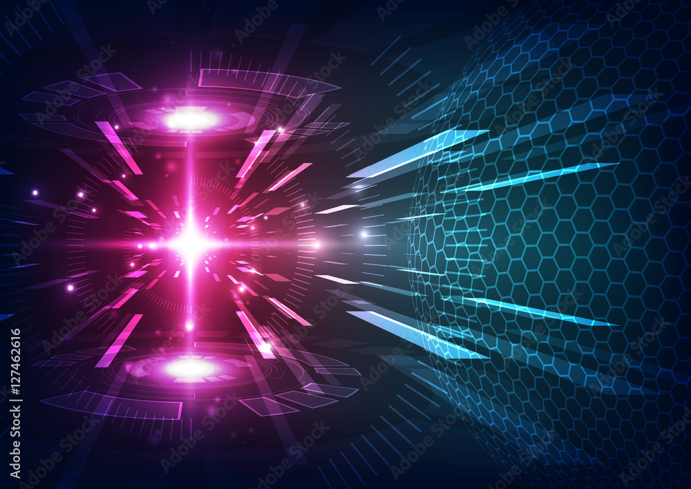 Obraz premium Abstract future technology concept background, vector illustration