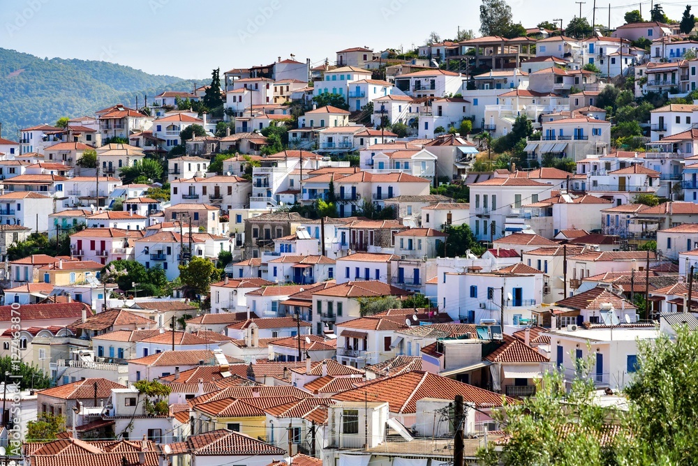 Traditional Greek architecture on the island of Poros