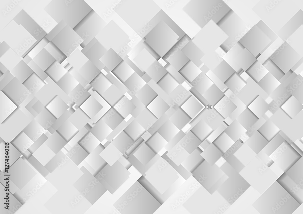 Hi-tech geometric grey squares vector design