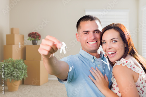 Happy Young Military Couple...