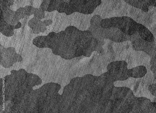 black and white Camouflage cloth texture.